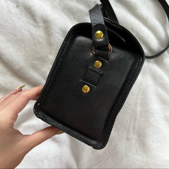 FRENCH Style Classical Vintage Hat and Striped Coat Design Print Crossbody Bag - Picture 3 of 8